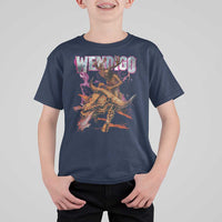 Wendigo T Shirt For Kid Riding Skeleton Cryptid Occult Dark Fantasy - Wonder Print Shop