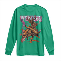 Wendigo Long Sleeve Shirt Riding Skeleton Cryptid Occult Dark Fantasy - Wonder Print Shop