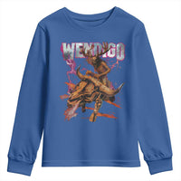 Wendigo Youth Sweatshirt Riding Skeleton Cryptid Occult Dark Fantasy - Wonder Print Shop