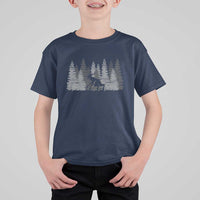 Wendigo T Shirt For Kid Mountain Trees Cryptid Occult Dark Fantasy - Wonder Print Shop
