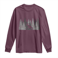 Wendigo Long Sleeve Shirt Mountain Trees Cryptid Occult Dark Fantasy - Wonder Print Shop