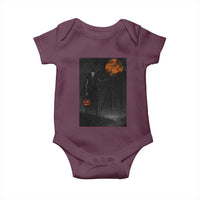 Halloween Wendigo Baby Onesie Scary Pumpkin Moon - Wonder Print Shop