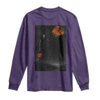 Halloween Wendigo Long Sleeve Shirt Scary Pumpkin Moon - Wonder Print Shop