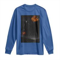 Halloween Wendigo Long Sleeve Shirt Scary Pumpkin Moon - Wonder Print Shop