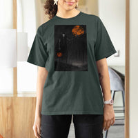 Halloween Wendigo T Shirt For Women Scary Pumpkin Moon - Wonder Print Shop