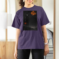 Halloween Wendigo T Shirt For Women Scary Pumpkin Moon - Wonder Print Shop