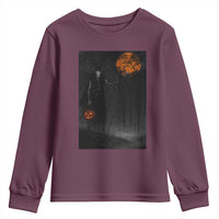 Halloween Wendigo Youth Sweatshirt Scary Pumpkin Moon - Wonder Print Shop