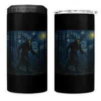 Wendigo Starry Night 4 in 1 Can Cooler Tumbler Van Gogh Dark Fantasy Cryptid Lovers - Wonder Print Shop