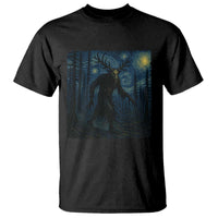 Wendigo Starry Night T Shirt Van Gogh Dark Fantasy Cryptid Lovers - Wonder Print Shop