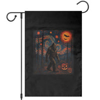 Bigfoot Starry Night Garden Flag Funny Halloween Van Gogh Sasquatch Lovers - undefined