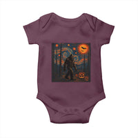 Bigfoot Starry Night Baby Onesie Funny Halloween Van Gogh Sasquatch Lovers - Wonder Print Shop