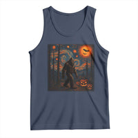 Bigfoot Starry Night Tank Top Funny Halloween Van Gogh Sasquatch Lovers - Wonder Print Shop