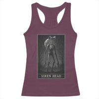 Siren Head Racerback Tank Top Tarot Card Horror American Cryptid - Wonder Print Shop