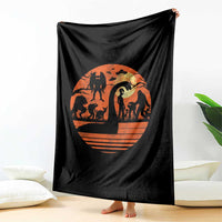 Cryptid Monsters Throw Blanket Bigfoot Loch Ness Monster Mothman Aliens Weirdcore Folk Horror
