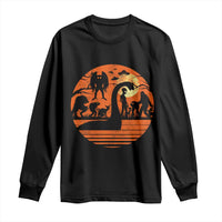 Cryptid Monsters Long Sleeve Shirt Bigfoot Loch Ness Monster Mothman Aliens Weirdcore Folk Horror
