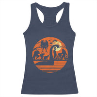 Cryptid Monsters Racerback Tank Top Bigfoot Loch Ness Monster Mothman Aliens Weirdcore Folk Horror