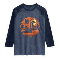 Cryptid Monsters Raglan Shirt Bigfoot Loch Ness Monster Mothman Aliens Weirdcore Folk Horror