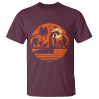 Cryptid Monsters T Shirt Bigfoot Loch Ness Monster Mothman Aliens Weirdcore Folk Horror