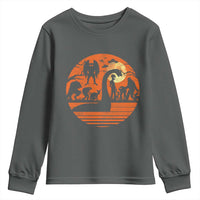 Cryptid Monsters Youth Sweatshirt Bigfoot Loch Ness Monster Mothman Aliens Weirdcore Folk Horror