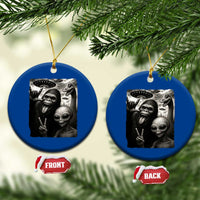 Bigfoot Alien Loch Ness Monster Ceramic Ornament Funny Cryptid UFO Selfie Sasquatch Rock On - Wonder Print Shop