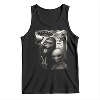 Bigfoot Alien Loch Ness Monster Tank Top Funny Cryptid UFO Selfie Sasquatch Rock On - Wonder Print Shop
