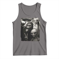 Bigfoot Alien Loch Ness Monster Tank Top Funny Cryptid UFO Selfie Sasquatch Rock On - Wonder Print Shop