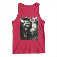 Bigfoot Alien Loch Ness Monster Tank Top Funny Cryptid UFO Selfie Sasquatch Rock On - Wonder Print Shop
