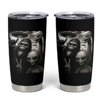 Bigfoot Alien Loch Ness Monster Tumbler Cup Funny Cryptid UFO Selfie Sasquatch Rock On - Wonder Print Shop