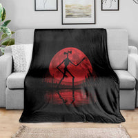Siren Head Throw Blanket Supernatural American Cryptid Full Blood Moon Halloween - Wonder Print Shop