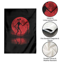 Siren Head Garden Flag Supernatural American Cryptid Full Blood Moon Halloween - Wonder Print Shop