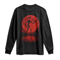 Siren Head Long Sleeve Shirt Supernatural American Cryptid Full Blood Moon Halloween - Wonder Print Shop