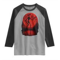 Siren Head Raglan Shirt Supernatural American Cryptid Full Blood Moon Halloween - Wonder Print Shop