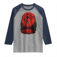 Siren Head Raglan Shirt Supernatural American Cryptid Full Blood Moon Halloween - Wonder Print Shop