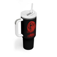 Siren Head Tumbler With Handle Supernatural American Cryptid Full Blood Moon Halloween - Wonder Print Shop