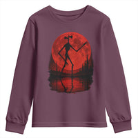 Siren Head Youth Sweatshirt Supernatural American Cryptid Full Blood Moon Halloween - Wonder Print Shop