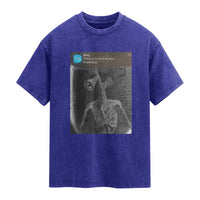 Funny Siren Head Washed Cotton T-Shirt Ring with Motion Meme