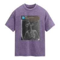 Funny Siren Head Washed Cotton T-Shirt Ring with Motion Meme