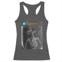 Funny Siren Head Racerback Tank Top Ring with Motion Meme - Wonder Print Shop