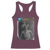 Funny Siren Head Racerback Tank Top Ring with Motion Meme - Wonder Print Shop