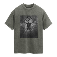 Siren Head Washed Cotton T-Shirt Horror Poster Halloween Supernatural American Cryptid