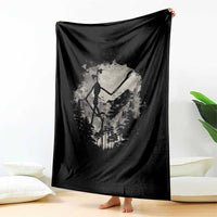 Siren Head Throw Blanket Retro Vintage American Cryptid Mountain Trees - Wonder Print Shop
