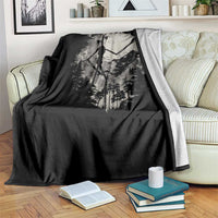 Siren Head Throw Blanket Retro Vintage American Cryptid Mountain Trees - Wonder Print Shop
