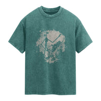 Siren Head Washed Cotton T-Shirt Retro Vintage American Cryptid Mountain Trees