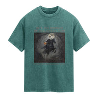 Headless Horseman Washed Cotton T-Shirt Vintage Gothic Scary Costume Halloween October Festive