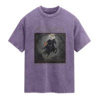 Headless Horseman Washed Cotton T-Shirt Vintage Gothic Scary Costume Halloween October Festive