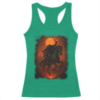 Scary Pumpkin Headless Horseman Halloween Racerback Tank Top - Wonder Print Shop