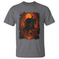 Scary Pumpkin Headless Horseman Halloween T Shirt - Wonder Print Shop