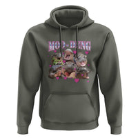 Funny Moo-Deng Baby Pygmy Hippo Hoodie Cute Zoo For Family