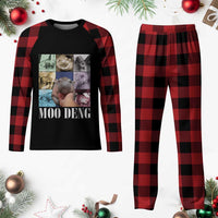 Funny Moo Deng Baby Pygmy Hippo Cute Zoo For Family Plaid Pajama Set Gifts For Girls Women - Wonder Print Shop