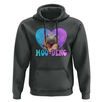 Funny Moo-Deng Baby Pygmy Hippo Hoodie Heart Shape Cute Zoo For Family